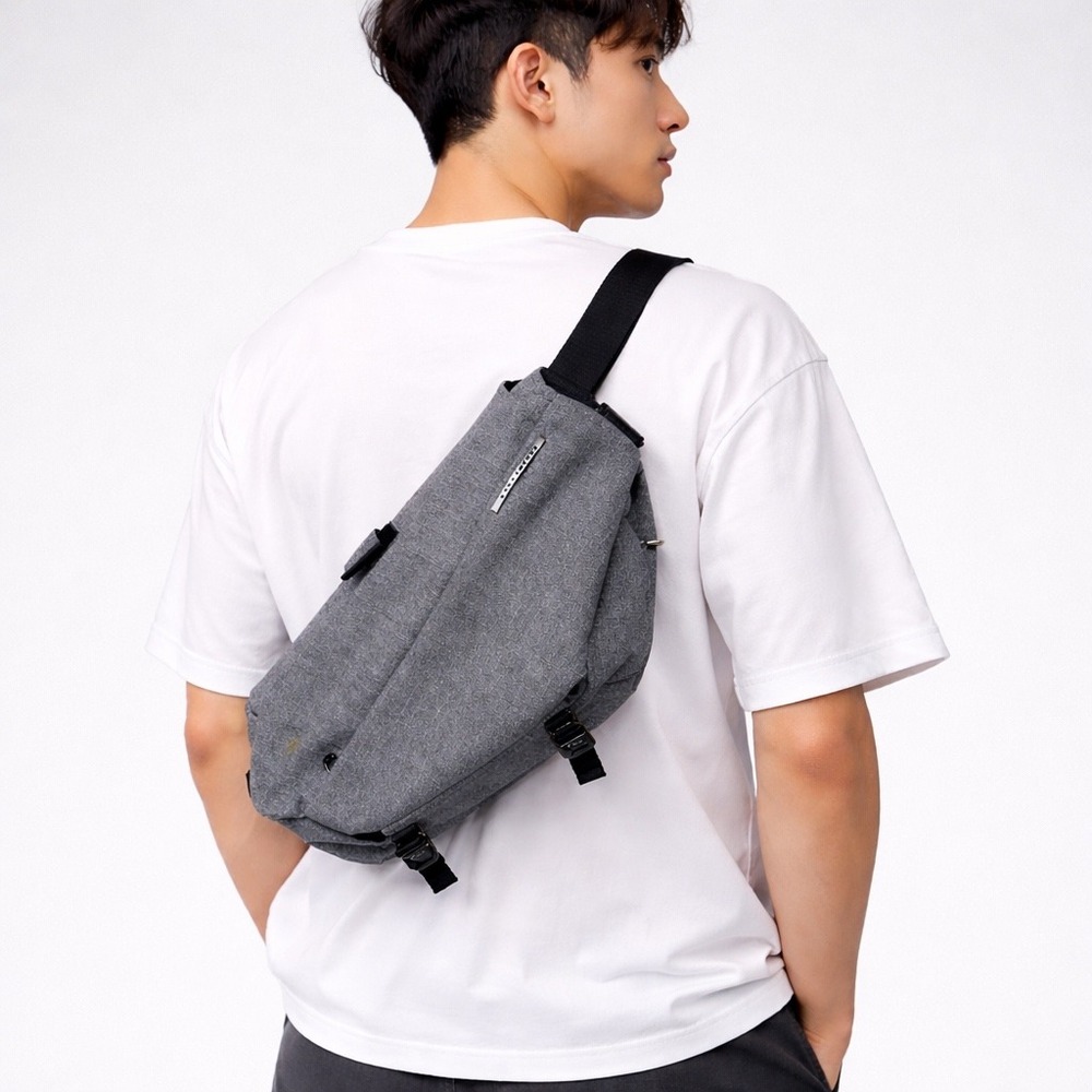 NIID Urbanature Radiant Urban Sling Bag Unisex Grey Techwear Crossbody